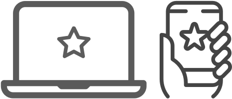 Image showing that games are playable on PC's, smartphones and tablets.